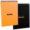 Jegyzettömb, spirálos, Rhodia Orange, A4, 80 lapos, kockás - Clairefontaine