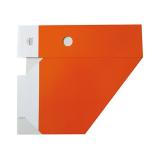 Iratpapucs, karton, összehajtható, A4, 10 cm, narancssárga - PD