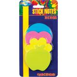 Öntapadós jegyzettömb, Stick Notes, 70 x 70 mm, 4 x 25 lap, neon vegyes színek - Centrum