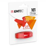 Pendrive, 16 GB, USB 2.0, "C410 Color", piros - EMTEC