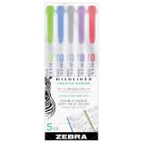 Ecsetfilc, Mildliner, Brush&Marker, Cool&Refined, 5 db-os készlet - Zebra