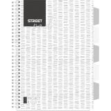 Spirálfüzet, Street Pad, "Black & White Edition", A4, 100 lap, vonalas, fehér - Eurocom